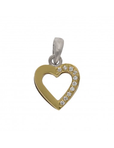 COLGANTE ORO 18KL CORAZON CIRCONITAS