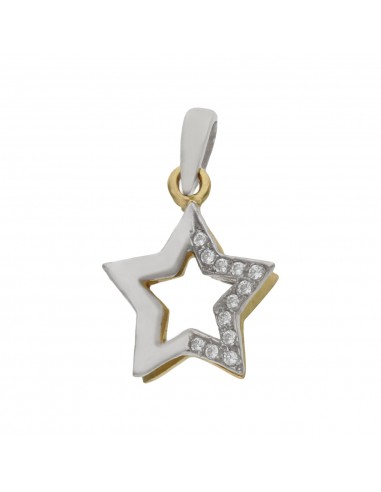 COLGANTE BICOLOR ORO 18KL ESTRELLA