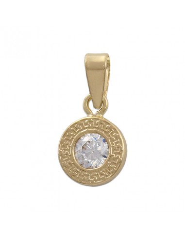 COLGANTE ORO 18KL CHATON CIRCONITA 7.5MM