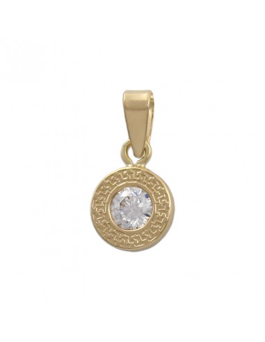 COLGANTE ORO 18KL CHATON CIRCONITA 6.5MM