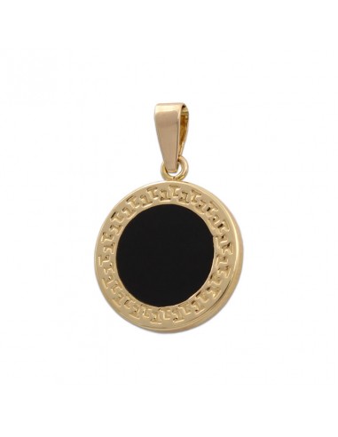 COLGANTE ORO 18KL ESMALTE NEGRO - 9MM
