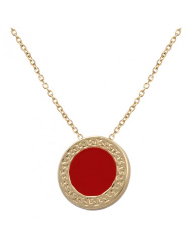 GARGANTILLA ORO 18KL ESMALTE ROJO - 12MM