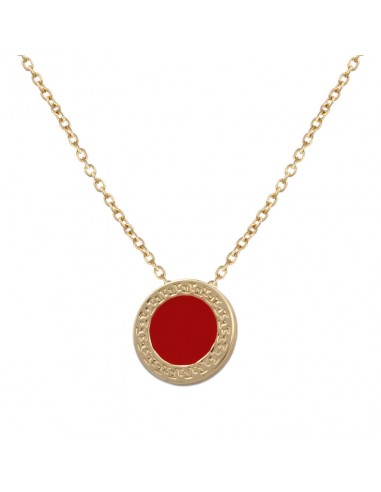 GARGANTILLA ORO 18KL ESMALTE ROJO 75MM