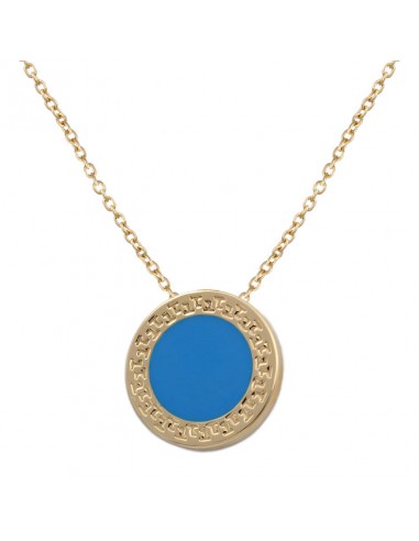 GARGANTILLA ORO 18KL ESMALTE AZUL 12MM