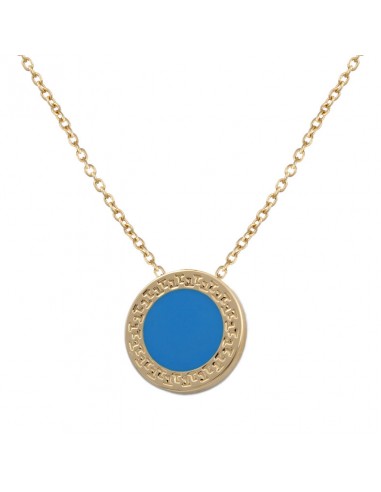 GARGANTILLA ORO 18KL ESMALTE AZUL 9MM