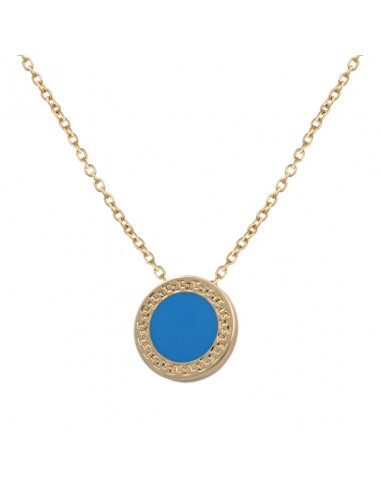 GARGANTILLA ORO 18KL ESMALTE AZUL 75MM