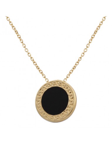GARGANTILLA ORO 18KL ESMALTE NEGRO 12MM