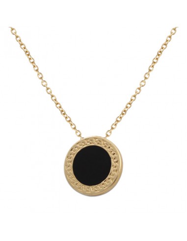 GARGANTILLA ORO 18KL ESMALTE NEGRO 9MM
