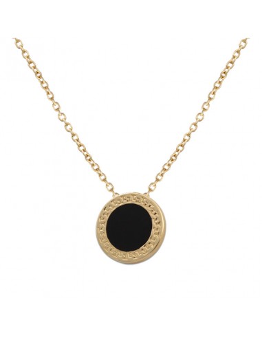 GARGANTILLA ORO 18KL ESMALTE NEGRO 75MM