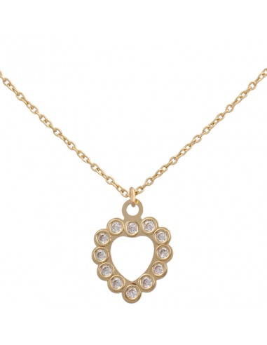 GARGANTILLA CORAZON ORO 18KL CIRCONITAS