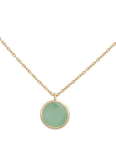 GARGANTILLA CIRCULO ORO18KL PIEDRA VERDE