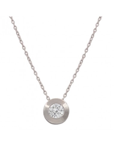 GARGANTILLA ORO BLANCO 18KL CHATON - 9MM