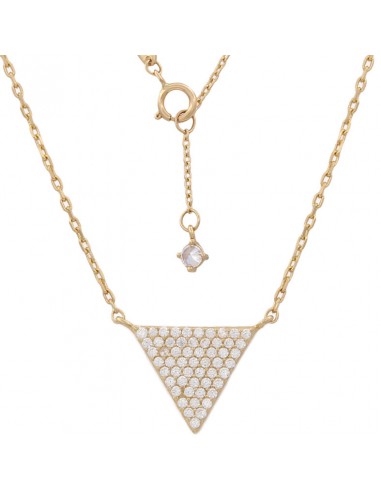 GARGANTILLA TRIANGULO ORO18KL CIRCONITAS