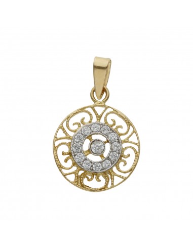 COLGANTE ORO 18KL REDONDO CIRCONITAS