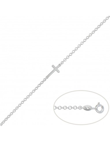 PULSERA CRUZ PLATA 925MM
