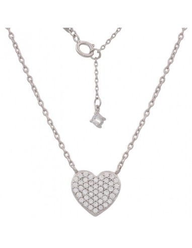 GARGANTILLA CORAZON ORO BLANCO 18KL