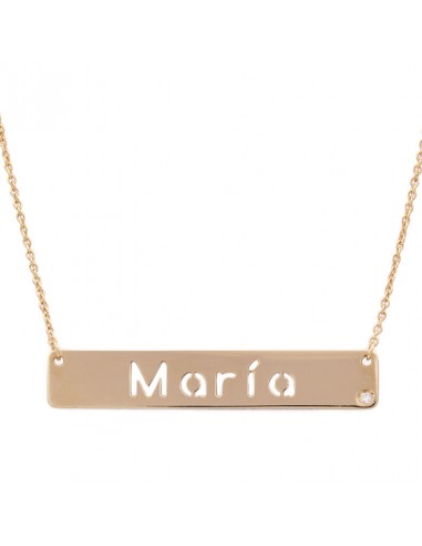 COLGANTE NOMBRE ORO 18KL + DIAMANTE