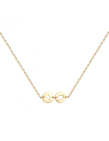 GARGANTILLA ESTRELLA - CORAZON ORO 18KL