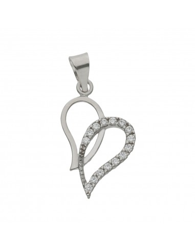 COLGANTE ORO BLANCO 18KL CORAZONES