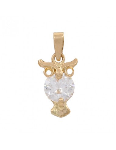 COLGANTE BUHO ORO 18KL PIEDRA CIRCONITA