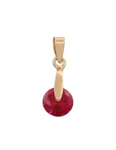 COLGANTE ORO 18KL COLOR ROJO