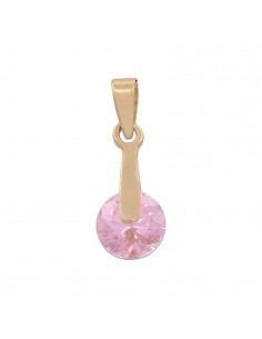 COLGANTE ORO 18KL PIEDRA ROSA