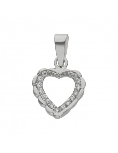 COLGANTE ORO BLANCO 18KL CORAZON