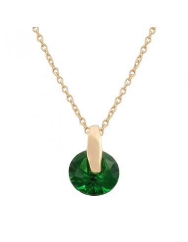 GARGANTILLA ORO 18KL PIEDRA VERDE