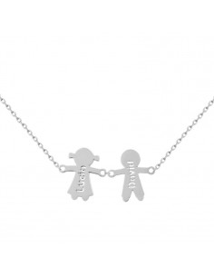 COLGANTE NIÑOS ORO BLANCO 18KL