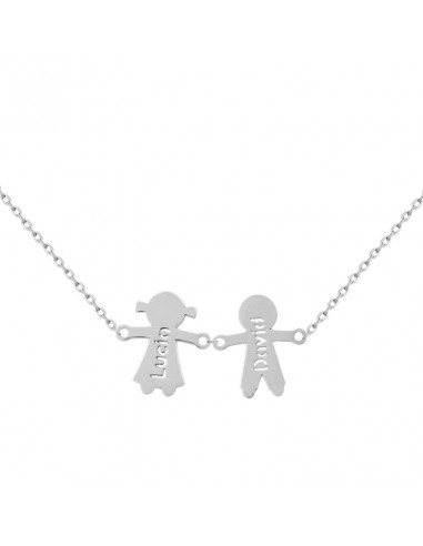 COLGANTE NIÑOS ORO BLANCO 18KL