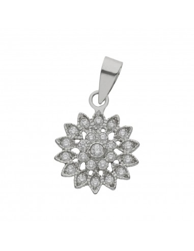 COLGANTE ORO BLANCO 18KL SOL CIRCONITAS