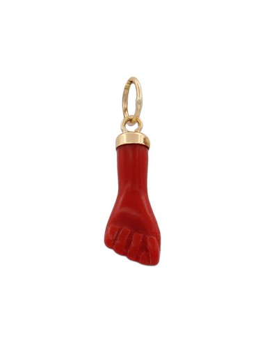 COLGANTE ORO 18KL HIGA PEQUEÑA ROJA