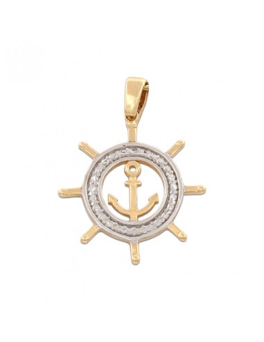 COLGANTE TIMON-ANCLA ORO 18KL CIRCONITAS