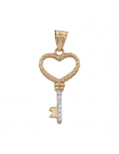 COLGANTE LLAVE CORAZON ORO...