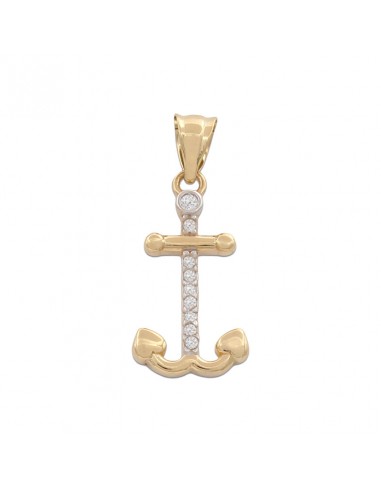 COLGANTE ANCLA ORO 18KL CIRCONITAS