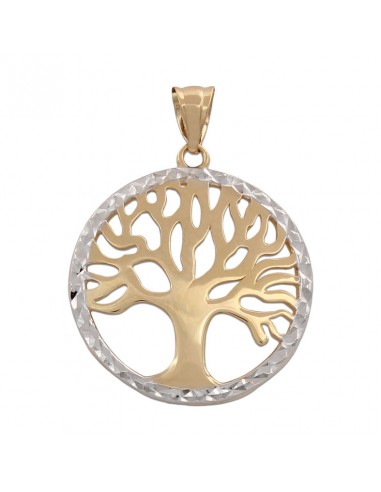 COLGANTE ORO 18KL ARBOL VIDA BICOLOR