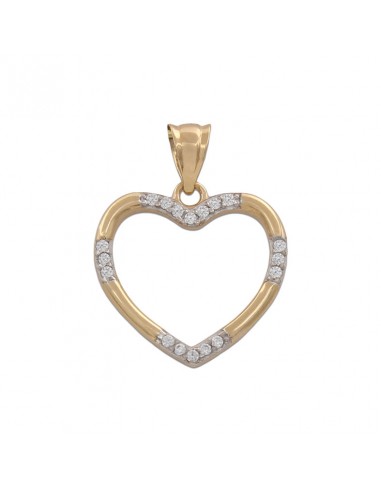 COLGANTE CORAZON ORO 18KL CIRCONITAS