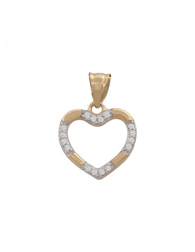 COLGANTE CORAZON ORO 18KL CIRCONITAS