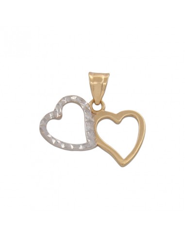COLGANTE CORAZON DOBLE ORO 18KL