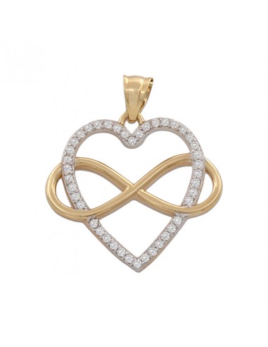 COLGANTE CORAZON INFINITO ORO 18KL
