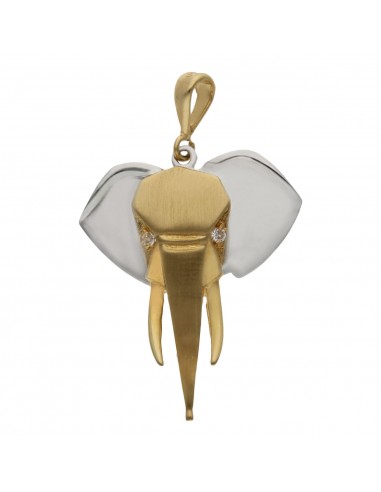 COLGANTE BICOLOR ORO 18KL ELEFANTE