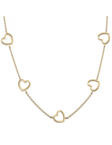 GARGANTILLA 5 CORAZONES ORO 18KL