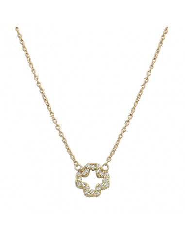 GARGANTILLA TREBOL ORO 18KL CIRCONITAS