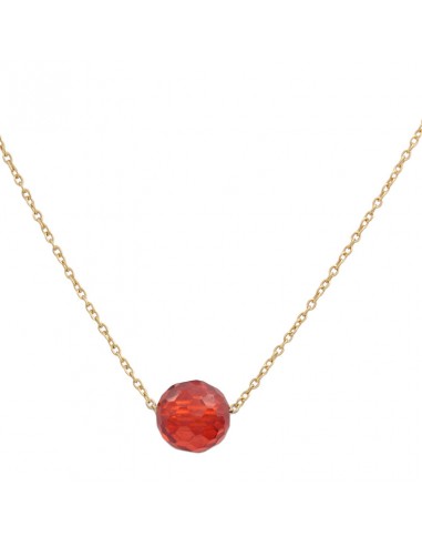 GARGANTILLA ORO 18KL BOLA ROJA
