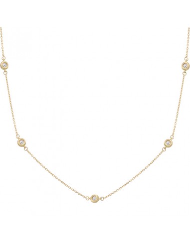 GARGANTILLA CHATONES ORO 18KL - 4MM