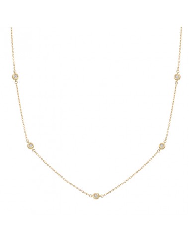 GARGANTILLA CHATONES ORO 18KL - 2.5MM