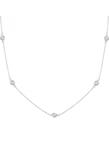 GARGANTILLA CHATONES ORO BLANCO 18KL...