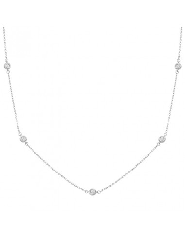 GARGANTILLA CHATONES ORO BLANCO 18KL...