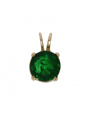 COLGANTE ORO 18KL CRISOPAL VERDE - 7MM
