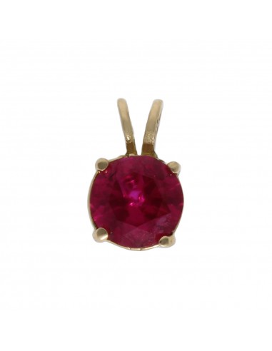 COLGANTE ORO 18KL CRISOPAL ROJO - 7MM